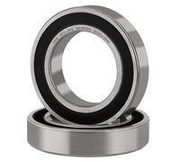 XiKe 2 unid. 6010-2RS Rodamientos de bolas 50x80x16mm Acero Cromado (GCr15) y Pre-lubricado, 6010RS Rodamiento Rígido de Bolas con Doble Sello de Goma.