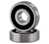 XiKe 2 unid. 6200-2RS Rodamientos de bolas 10x30x9mm Acero Cromado (GCr15) y Pre-lubricado, 6200RS Rodamiento Rígido de Bolas con Doble Sello de Goma.