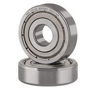 XiKe 2 unid. 6201ZZ Rodamiento de bolas 12x32x10mm Doble junta metálic｜Acero cromado｜Pre-lubricado, 6201-2Z Rodamientos rígidos de bolas con Doble junta metálica.