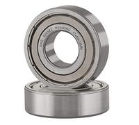 XiKe 2 unid. 6203ZZ Rodamiento de bolas 17x40x12mm Doble junta metálic｜Acero cromado｜Pre-lubricado, 6203-2Z Rodamientos rígidos de bolas con Doble junta metálica.