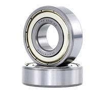 XiKe 2 unid. 6204ZZ Rodamiento de bolas 20x47x14mm Doble junta metálic｜Acero cromado｜Pre-lubricado, 6204-2Z Rodamientos rígidos de bolas con Doble junta metálica.