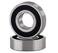 XiKe 2 unid. 6205-2RS Rodamientos de bolas 25x52x15mm Acero Cromado (GCr15) y Pre-lubricado, 6205RS Rodamiento Rígido de Bolas con Doble Sello de Goma.