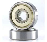 XiKe 2 unid. 6301ZZ Rodamientos de bolas 12x37x12mm Doble junta metálic｜Acero cromado｜Pre-lubricado, 6301-2Z Rodamientos rígidos de bolas con Doble junta metálica.