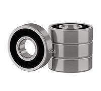 XiKe 4 piezas 6000-2RS Rodamiento de bolas 10x26x8mm Doble junta de goma, Acero al cromo, Pre-lubricados, 6000RS Rodamientos rígidos a bolas con juntas