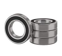 XiKe 4 piezas 6005-2RS Rodamiento de bolas 25x47x12mm Acero al cromo y doble junta de goma y Pre-lubricados, 6005RS Rodamientos rígidos a bolas con juntas