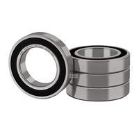 XiKe 4 piezas 6008-2RS Rodamiento de bolas 40x68x15mm Acero al cromo y doble junta de goma y Pre-lubricados, 6008RS Rodamientos rígidos a bolas con juntas
