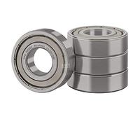 XiKe 4 piezas 6202ZZ Rodamiento de bolas 15x35x11mm Acero cromado, Pre-lubricado, Doble junta metálic, 6202-2Z Rodamientos rígidos a bolas con juntas