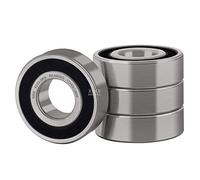 XiKe 4 piezas 6203-2RS Rodamiento de bolas 17x40x12mm Acero al cromo y doble junta de goma y Pre-lubricados, 6203RS Rodamientos rígidos a bolas con juntas