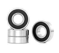 XiKe 4 piezas 6204-2RS Rodamiento de bolas 20x47x14mm Doble junta de goma, Acero al cromo, Pre-lubricados, 6204RS Rodamientos rígidos a bolas con juntas