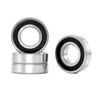 XiKe 4 piezas 6205-2RS Rodamiento de bolas 25x52x15mm Doble junta de goma, Acero al cromo, Pre-lubricados, 6205RS Rodamientos rígidos a bolas con juntas