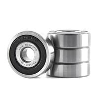 XiKe 4 piezas 6300-2RS Rodamientos de bolas 10x35x11mm Doble junta de goma y Acero cromado y Pre-lubricado, 6300RS Rodamientos rígidos de bolas sellados.