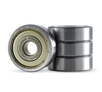 XiKe 4 piezas 6300ZZ Rodamientos de bolas 10x35x11mm Acero cromado, Pre-lubricado, Doble junta metálic, 6300-2Z Rodamientos rígidos de bolas sellados.