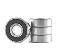 XiKe 4 piezas 6302-2RS Rodamientos de bolas 15x42x13mm Doble junta de goma y Acero cromado y Pre-lubricado, 6302RS Rodamientos rígidos de bolas sellados.