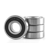 XiKe 4 piezas 6304-2RS Rodamientos de bolas 20x52x15mm Doble junta de goma y Acero cromado y Pre-lubricado, 6304RS Rodamientos rígidos de bolas sellados.