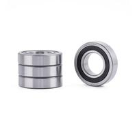 XiKe 4 rodamientos rígidos de bolas R16-2RS de 25,4 x 50,8 x 12,7 mm, doble junta de goma y acero cromado GCr15.
