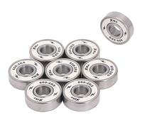 XiKe 608-2RS/608RS Rodamientos de Bolas 8x22x7mm, Acero Cromado y Juntas Dobles de Goma, Rodamientos de Bolas para Monopatines, Patines en Línea, Patín, Scooters, etc. (Blanco, 8 uds.)