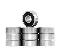 XiKe 624-2RS Rodamiento de bolas 4x13x5mm, Doble junta de goma, Acero al cromo, Pre-lubricado, 624RS Rodamientos rígidos de bolas miniatura, 10 piezas.