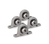 XiKe Juego de 4 Rodamientos de Bolas con Brida KP004 (Diámetro interno 20 mm), Aleación de Zinc - Para Impresora 3D, Máquina CNC, Robótica y Sistema de Movimiento Lineal