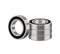 XiKe Rodamiento de bolas 6700-2RS 10x15x4mm Acero cromado y Pre-lubricado, Doble junta de caucho, 6700RS Cojinetes de bolas de ranura profunda - Paquete de 4 unid.
