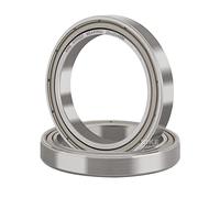 XiKe Rodamiento de bolas 6705ZZ 25x32x4mm Acero cromado y Pre-lubricado, Doble junta de metálic, 6705-2Z Cojinetes de bolas de ranura profunda - Paquete de 2 unid.