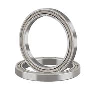 XiKe Rodamiento de bolas 6709ZZ 45x55x6mm Acero cromado y Pre-lubricado, Doble junta de metálic, 6709-2Z Cojinetes de bolas de ranura profunda - Paquete de 2 unid.