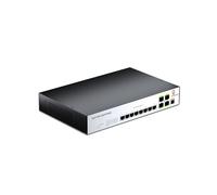 XikeStor 12 puertos L2 Web/CLI Managing, 8x100/1000/2500 Mbps RJ45, 4x10g SFP +, Soporte VLAN y Regulación del Portal