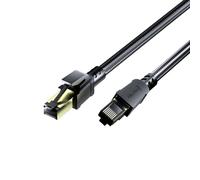 XikeStor Cable Ethernet Cat8 40Gbps - Cable de red de alta velocidad blindado 3m para NAS, Servidor, Router, Gaming & Streaming 4K/8K - 2000MHz, Cobre 30AWG, RJ45 Oro
