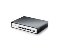XikeStor Conmutador PoE de 9 Puertos gestionado por la Web de 2.5 G + alimentación de 8 Puertos 2.5G + 1 Puerto 10G cámara de vigilancia de Seguridad Ap VLAN (8x2.5G│Managed│PoE)