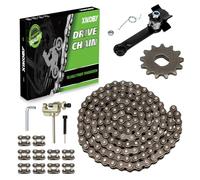 XIKOBY Kit de tensor de cadena de transmisión de 132 eslabones de 25H compatible con Razor MX650 MX500 SX500 RSF650 Motocross Mini Rocket Scooter Moped Motocicleta con piñón de motor