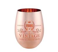 xilaxila Regalos de cumpleaños para mujeres 1985 Copas de vino - 50th Birthday Gifts for Women - Decoraciones de 50 cumpleaños para él - Ideas divertidas para el día de fiesta (1986)