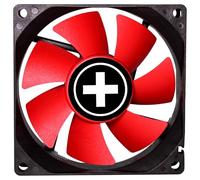 Xilence XPF80.R - Ventilador para Carcasa (80 mm, 3 Pines), Color Rojo y Negro