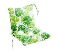 XILENY (40 x 80 cm 2 Cojines para Silla con Respaldo de Asiento, cojín de Respaldo con Cintas, Respaldo bajo, cojín Acolchado para Silla de jardín, Adecuado para Oficina, hogar, jardín, Exterior.