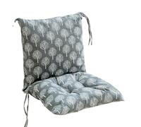 XILENY (40 x 80 cm 2 Cojines para Silla con Respaldo de Asiento, cojín de Respaldo con Cintas, Respaldo bajo, cojín Acolchado para Silla de jardín, Adecuado para Oficina, hogar, jardín, Exterior.