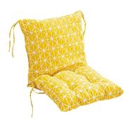 XILENY (40 x 80 cm 2 Cojines para Silla con Respaldo de Asiento, cojín de Respaldo con Cintas, Respaldo bajo, cojín Acolchado para Silla de jardín, Adecuado para Oficina, hogar, jardín, Exterior.
