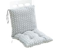 XILENY (40 x 80 cm 2 Cojines para Silla con Respaldo de Asiento, cojín de Respaldo con Cintas, Respaldo bajo, cojín Acolchado para Silla de jardín, Adecuado para Oficina, hogar, jardín, Exterior.