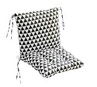 XILENY (40 x 80 cm 2 Cojines para Silla con Respaldo de Asiento, cojín de Respaldo con Cintas, Respaldo bajo, cojín Acolchado para Silla de jardín, Adecuado para Oficina, hogar, jardín, Exterior.