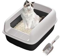 XILENY Caja de Arena para Gatos, Caja de Arena Cerrada,Arenero para Gatos Grande, Bandeja Higiénica Gatos,Arena para Gatos autolimpiante,arenero Gatos Cubierto(16,14 * 12,2 * 6,7 Pulgadas)