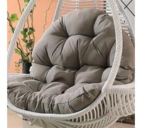 XILENY Cojín para silla de huevo, cojín redondo/respaldo para asiento colgante, 120 x 80 cm, cojín para silla colgante, cojín para polirratán/ratán, hamaca para interior y exterior, mecedora para