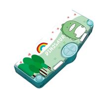 XILENY regalos de navidad 2023 ofertas Estuche emergente, estuche de papelería con compartimento para botones, sacapuntas para tijeras con regla de goma, Pequeño Dinosaurio