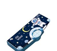 XILENY regalos de navidad 2023 ofertas Estuche emergente, estuche de papelería con compartimento para botones, sacapuntas para tijeras con regla de goma, Astronauta