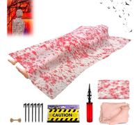 XILEPINGAN Cadáveres de Halloween, Cadáver Inflable De Halloween, Accesorios para Cadáveres de Halloween, para Interiores y Exteriores, Casas embrujadas, Cementerio y Patio (Tener pies)