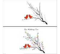 XILEUDUOD Árbol De Huellas Dactilares De Boda Árbol de Firma de Huellas Dactilares, Bricolaje, Fiesta de Boda, Asistencia de Empresa, decoración de Libro(Color07,60x80cm 24x32inch)