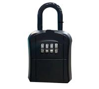 XILEUDUOD Caja De Seguridad para Llaves Caja de Seguridad con contraseña de aleación de Zinc y Material metálico, Caja de Seguridad con 4 Claves de contraseña Digitales, for Exteriores(Brown)