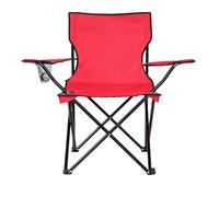 XILEUDUOD Silla De Pesca Silla Plegable al Aire Libre 600D Tela Oxford Camping Arte bocetos Camping Pesca Respaldo apoyabrazos Silla de Playa(Red 50x50x80)