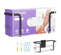 XILIMEN Guantera negra para guantes, caja de pañuelos desechable, organizador para servicio de alimentos, laboratorio, medicina