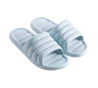 XILIN-1987 Chanclas de plástico para interiores con fondo suave para baño, zapatos de ducha para hombres y mujeres, zapatos para el hogar, 4 colores (color: azul claro - mujer, tamaño: 40-41 yardas)