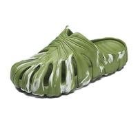 XILIWUS Zapatos Monstera abigarrados, 2024 nuevas pantuflas de casa con suela gruesa y cómodas para los amantes de la naturaleza, verde - b , 10-10.5 Women/8.5-9.5 Men