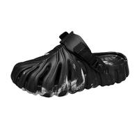 XILIWUS Zapatos Monstera variegated 2024, pantuflas de casa con suela gruesa y cómodas para los amantes de la naturaleza, Negro, 11-11.5 Women/10-11 Men