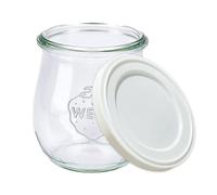 XILMARK 12x Tapas Plásticas Reutilizables para Tarros Weck 220 ml, Compatible con Yogurt, Conserva, Botes Cristal, Yogurtera - 12 Unidades
