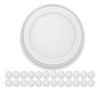 XILMARK 24 Tapas Yogurt Compatibles con La Fermière, Tapas Yogurt 67 mm, Tapas Yogurt Reutilizables, Tapa vasos yogurt ajustable, Tapa de Plástico para Botes Grandes de Yogurtera. (Pack 24 Unds)